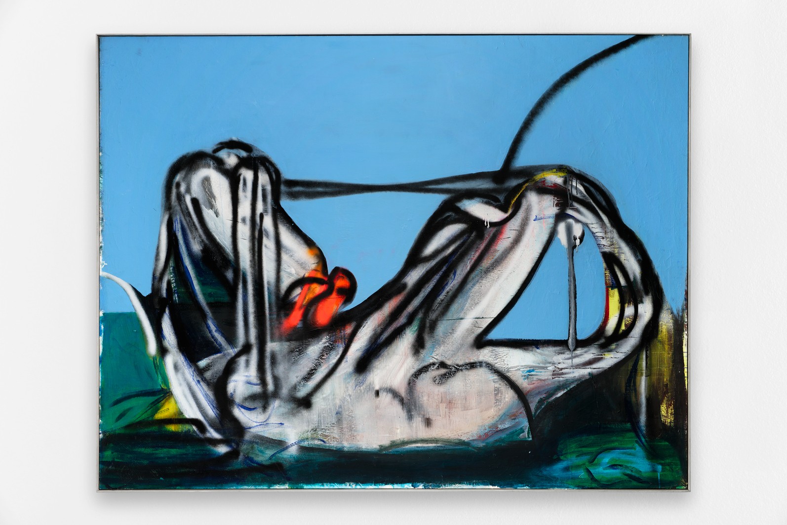 *Echo’s Bones and Other Precipitates*, 2023, oil paint and acrylic on canvas, 150 x 195 cm. Courtesy the artist & Spiaggia Libera, Paris. © Aurélien Mole