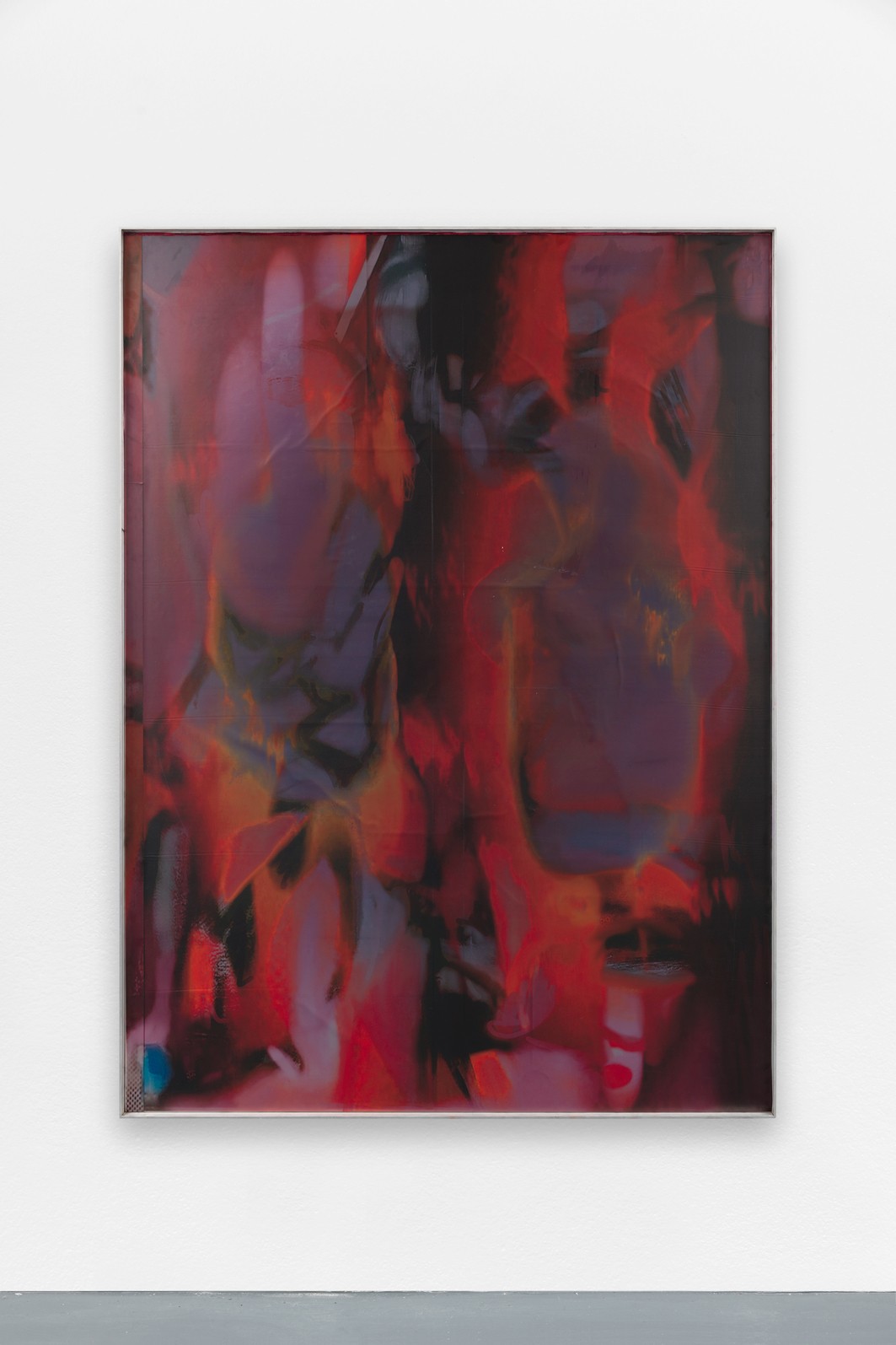 *To the Tick of Two Clocks*, 2023, UV print on photochromic film on cotton canvas, 182 x 134 cm. Courtesy the artist & Spiaggia Libera, Paris. © Aurélien Mole