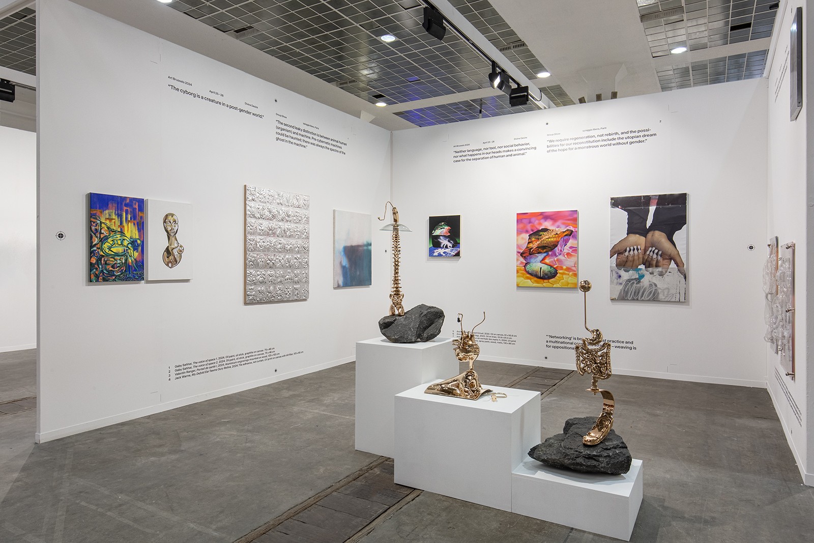 Vue d’exposition, « Divine Desire », Art Brussels, Brussels, 2024. Photo © Gabriele Abbruzzese