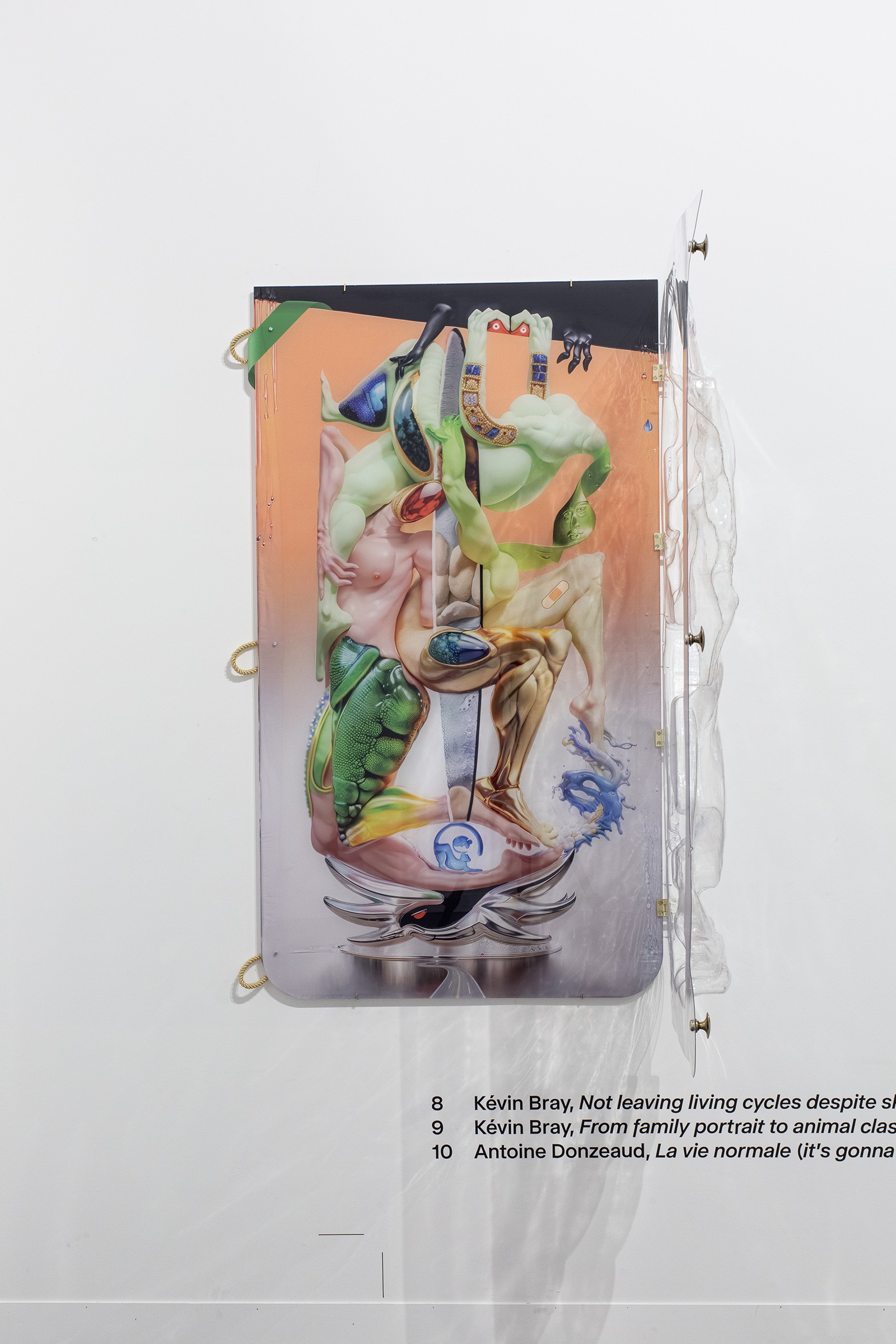 Kévin Bray, *Not leaving living cycles despite sky interest*, 2024, impression digitale sur plexiglass et plexiglass thermoform, 110 x 63 cm. Courtesy the artist & spiaggia libera, Paris. Photo © Gabriele Abbruzzese