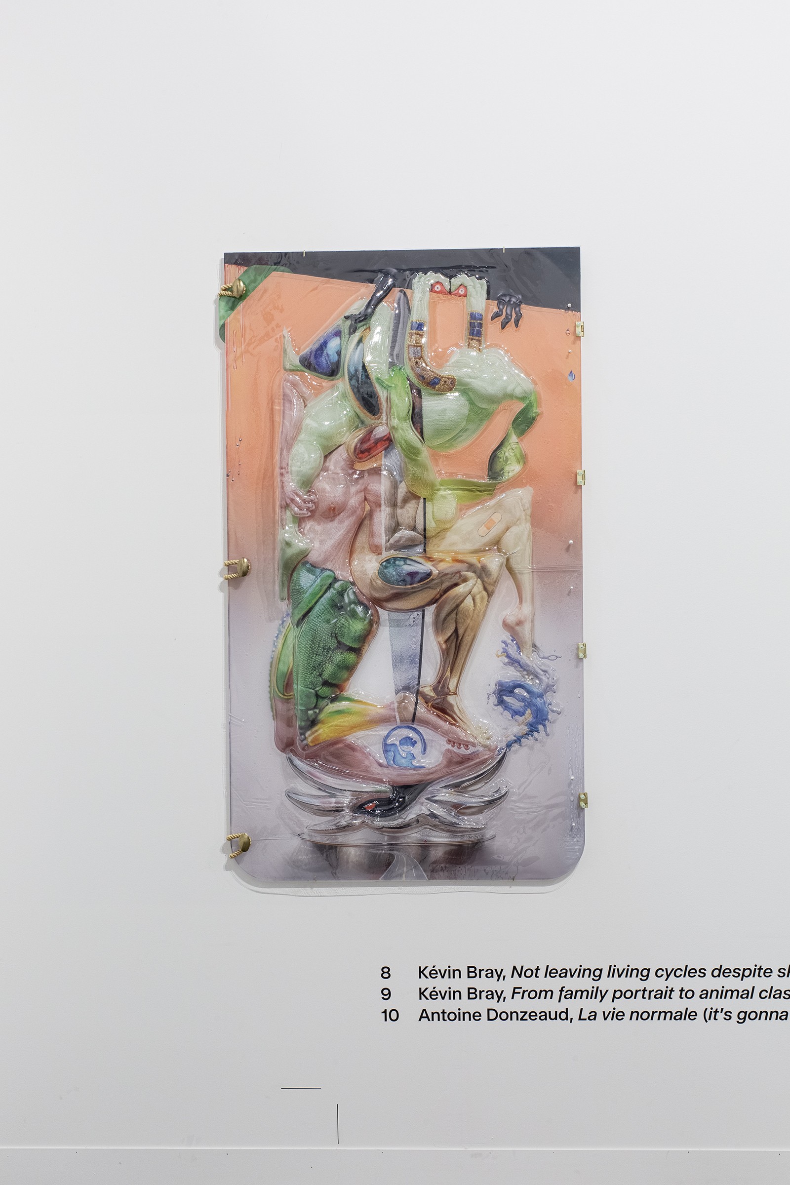 Kévin Bray, *Not leaving living cycles despite sky interest*, 2024, impression digitale sur plexiglass et plexiglass thermoform, 110 x 63 cm. Courtesy the artist & spiaggia libera, Paris. Photo © Gabriele Abbruzzese