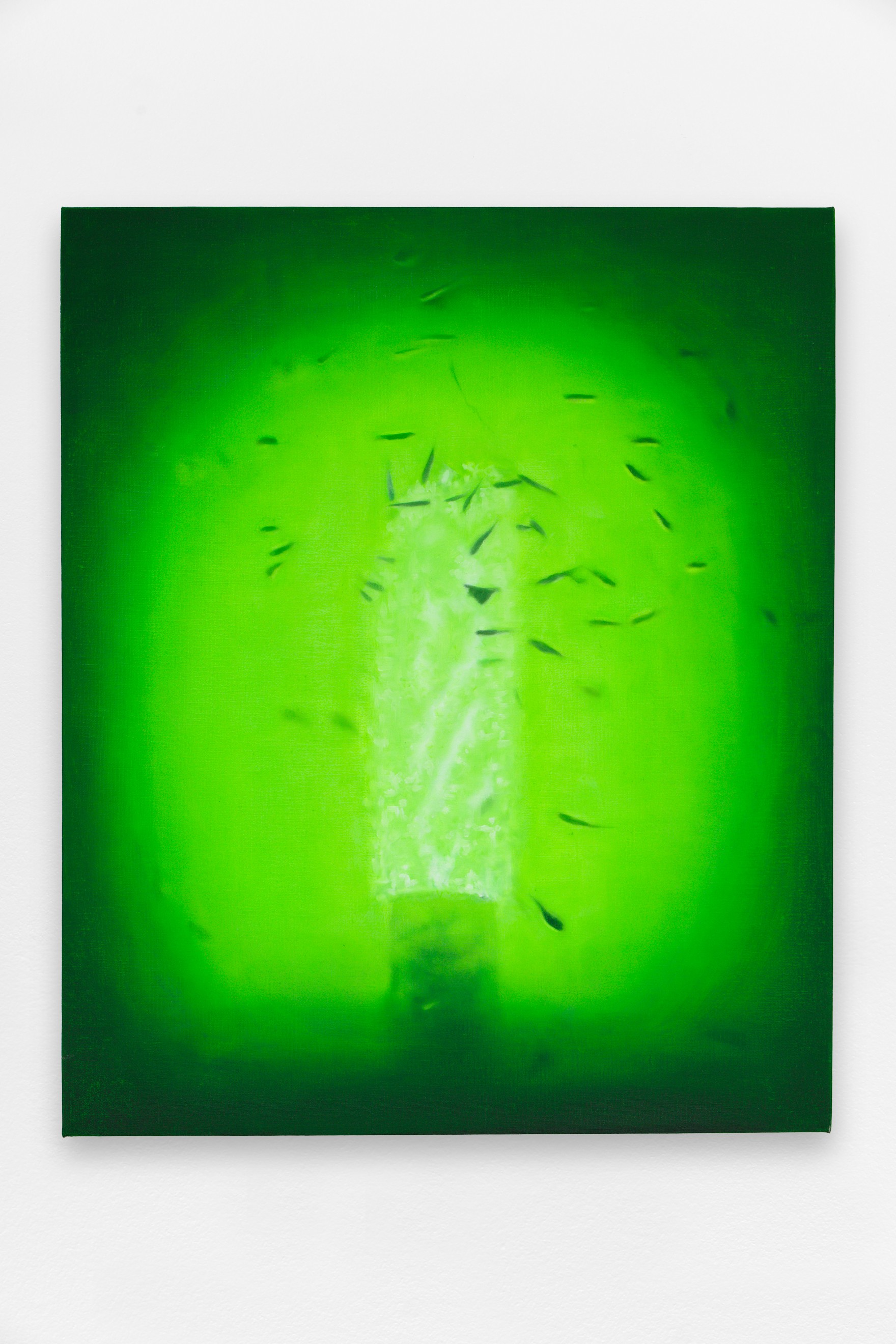 Ánima Correa, *Bottomfeeder (Piriwiri)*, 2024, oil on linen, 61 x 51 cm. Courtesy the artist & Spiaggia Libera, Paris. © Aurélien Mole