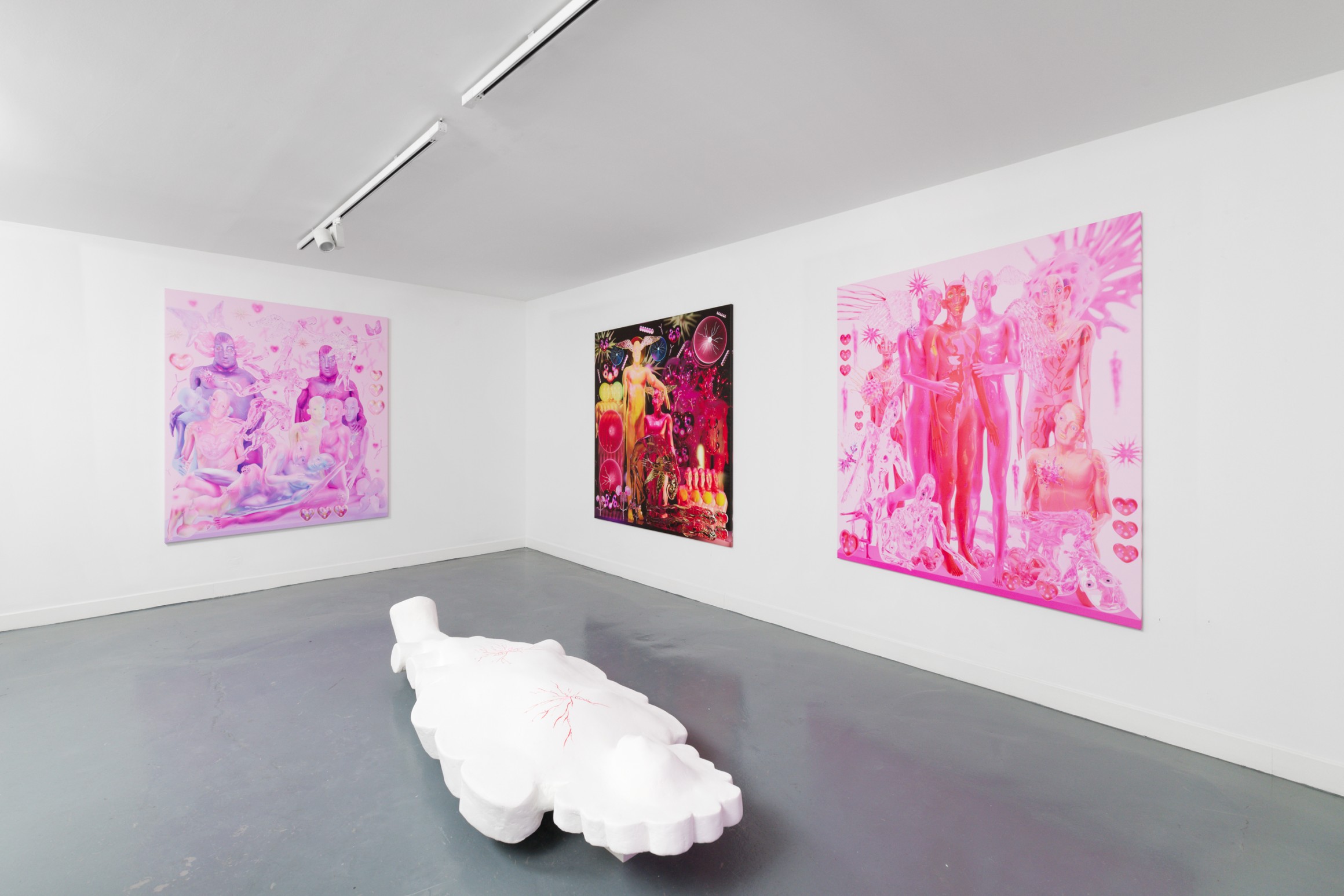 Exhibition view, « Infected/Disfigured », Spiaggia Libera, Paris, France, 2024. Courtesy the artist & Spiaggia Libera, Paris. © Aurélien Mole