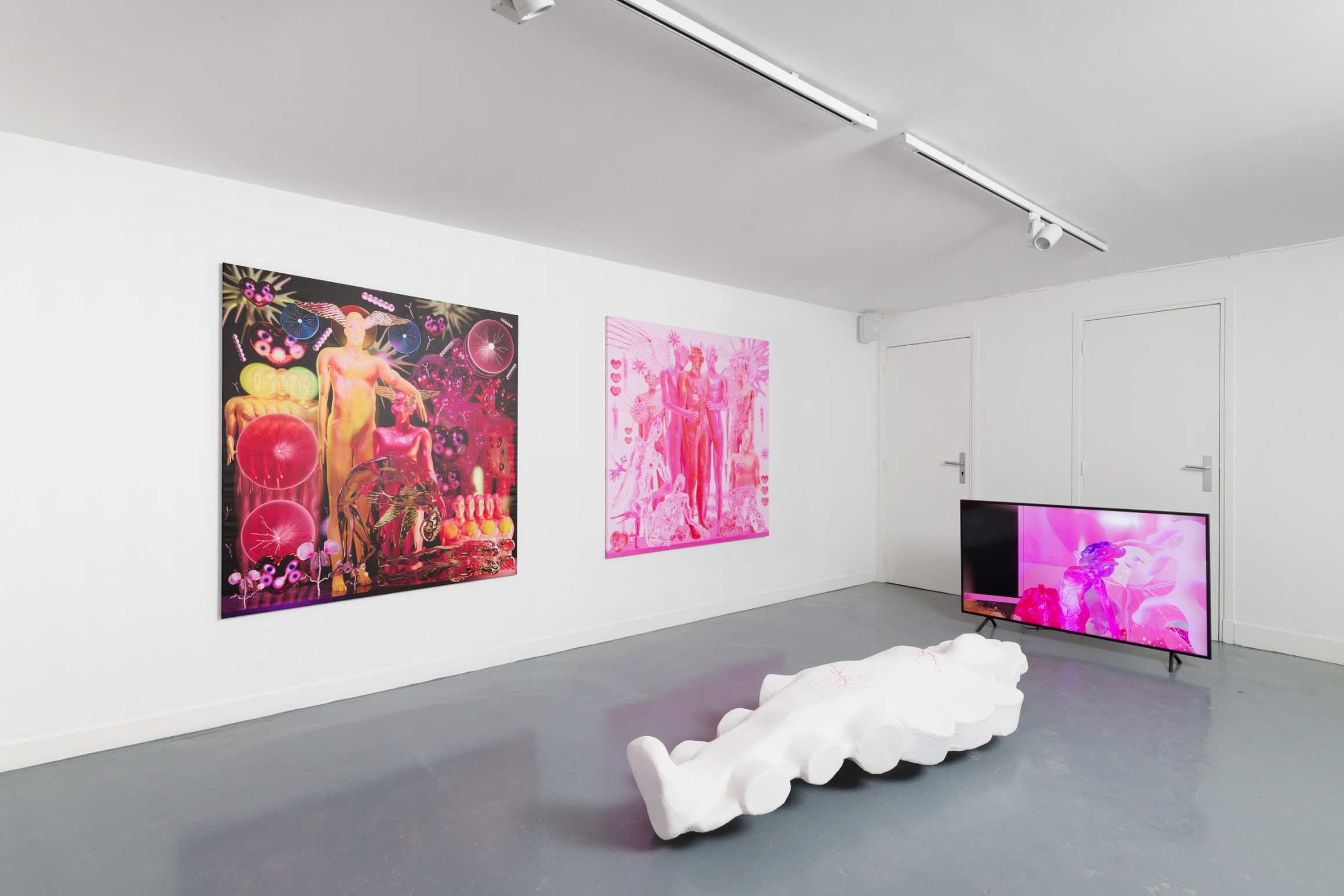 Exhibition view, « Infected/Disfigured », Spiaggia Libera, Paris, France, 2024. Courtesy the artist & Spiaggia Libera, Paris. © Aurélien Mole