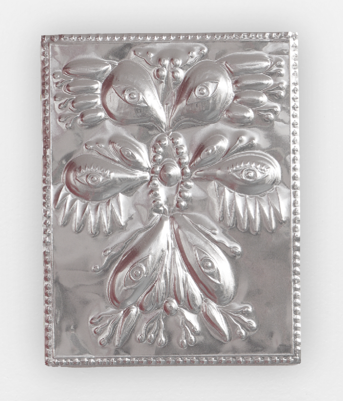 Ex-voto, 2024, aluminium engraving, 18.5 x 14.5 cm. Courtesy the artist & Spiaggia Libera, Paris © Aurélien Mole