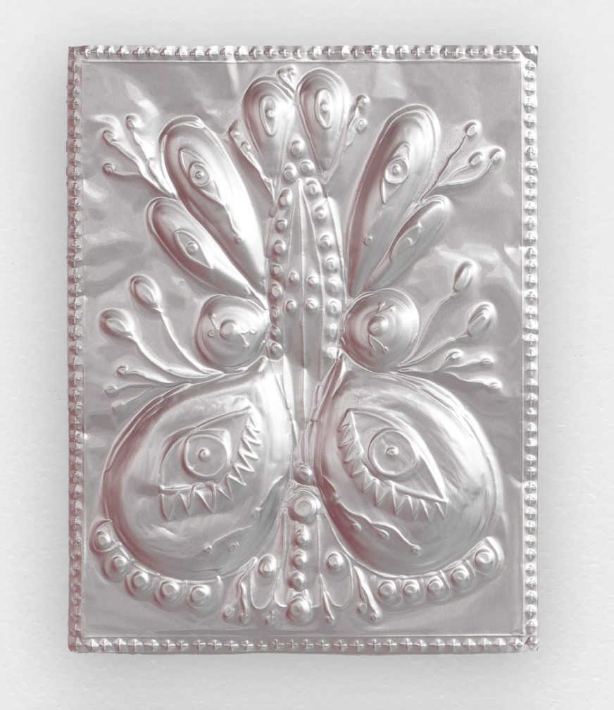 Ex-voto, 2024, aluminium engraving, 18.5 x 14.5 cm. Courtesy the artist & Spiaggia Libera, Paris © Aurélien Mole