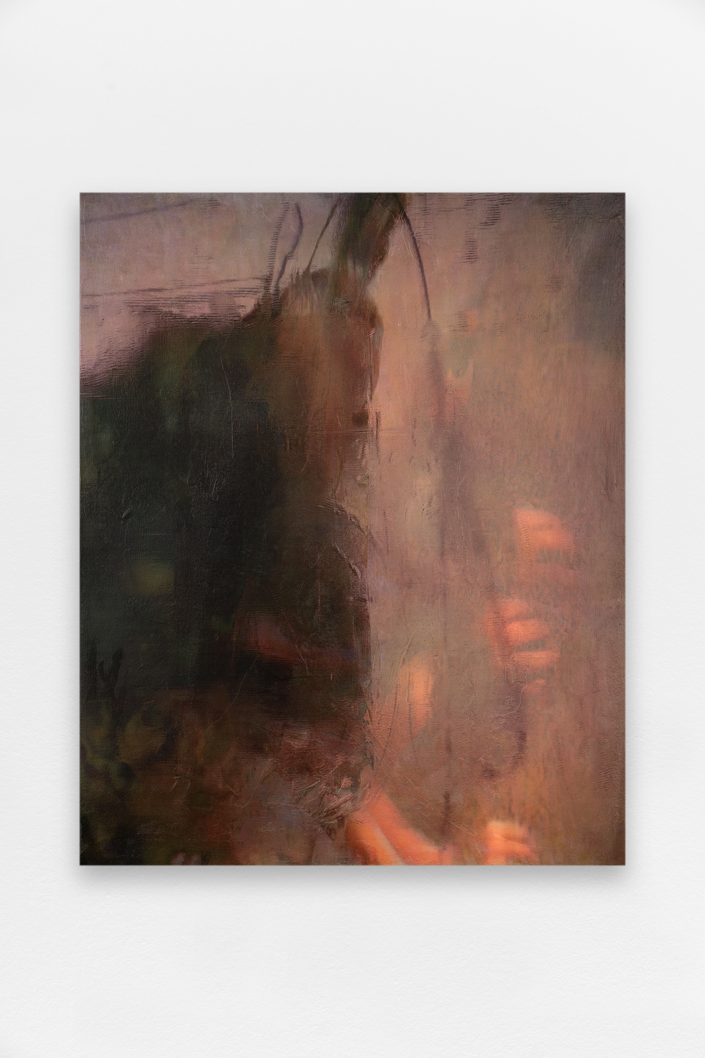 Jack Warne, *Liyme Warcls on teh Petcar*, 2023, carpet, tile adhesive, aluminum, augmented reality filter, 95 x 77 cm. Courtesy the artist & Spiaggia Libera, Paris. © Aurélien Mole