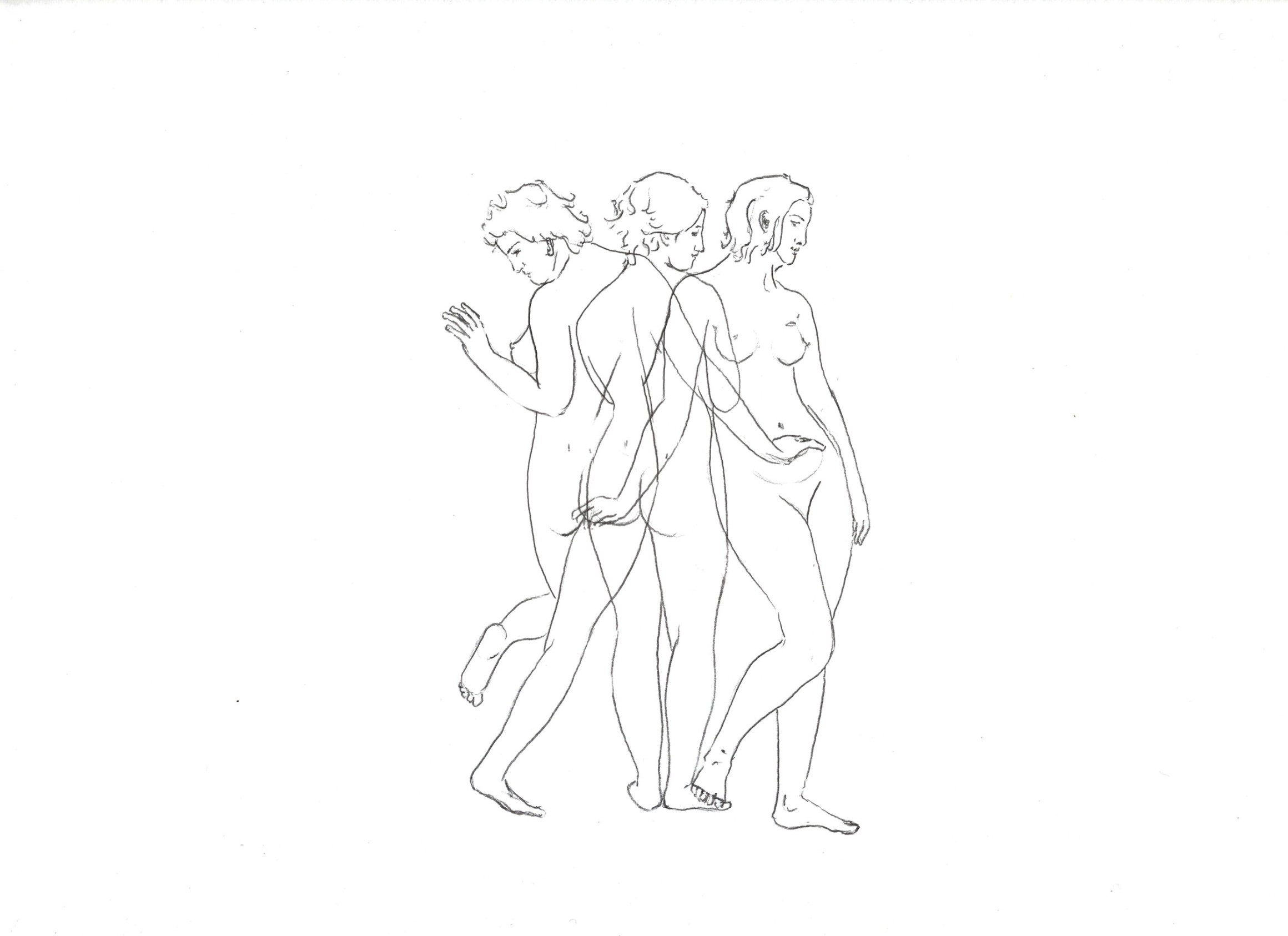 Soukaina Joual, *The Female Gaze .02*, 2021, drawing on paper, 37 x 45 cm. Courtesy the artist & Spiaggia Libera, Paris.