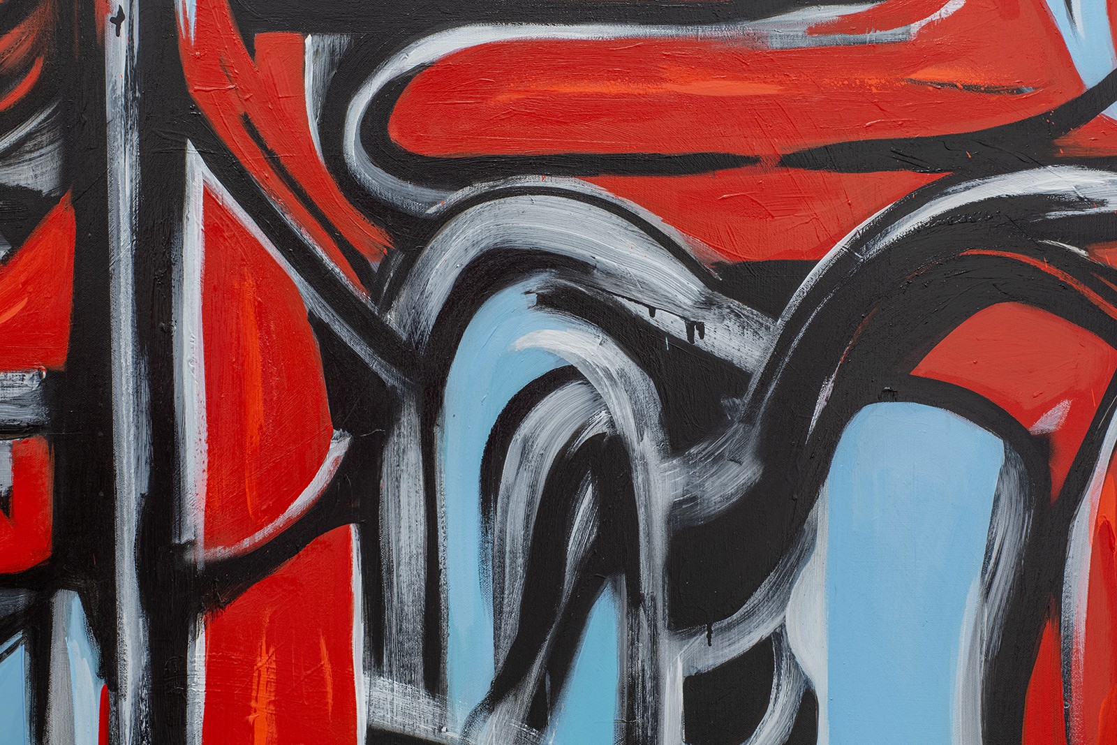 *Apple Riped* (détail), 2024, peinture sur toile, film photochromatique, 180 x 180 cm. Courtesy the artist & Spiaggia Libera, Paris. Photo © Gabriele Abbruzzese