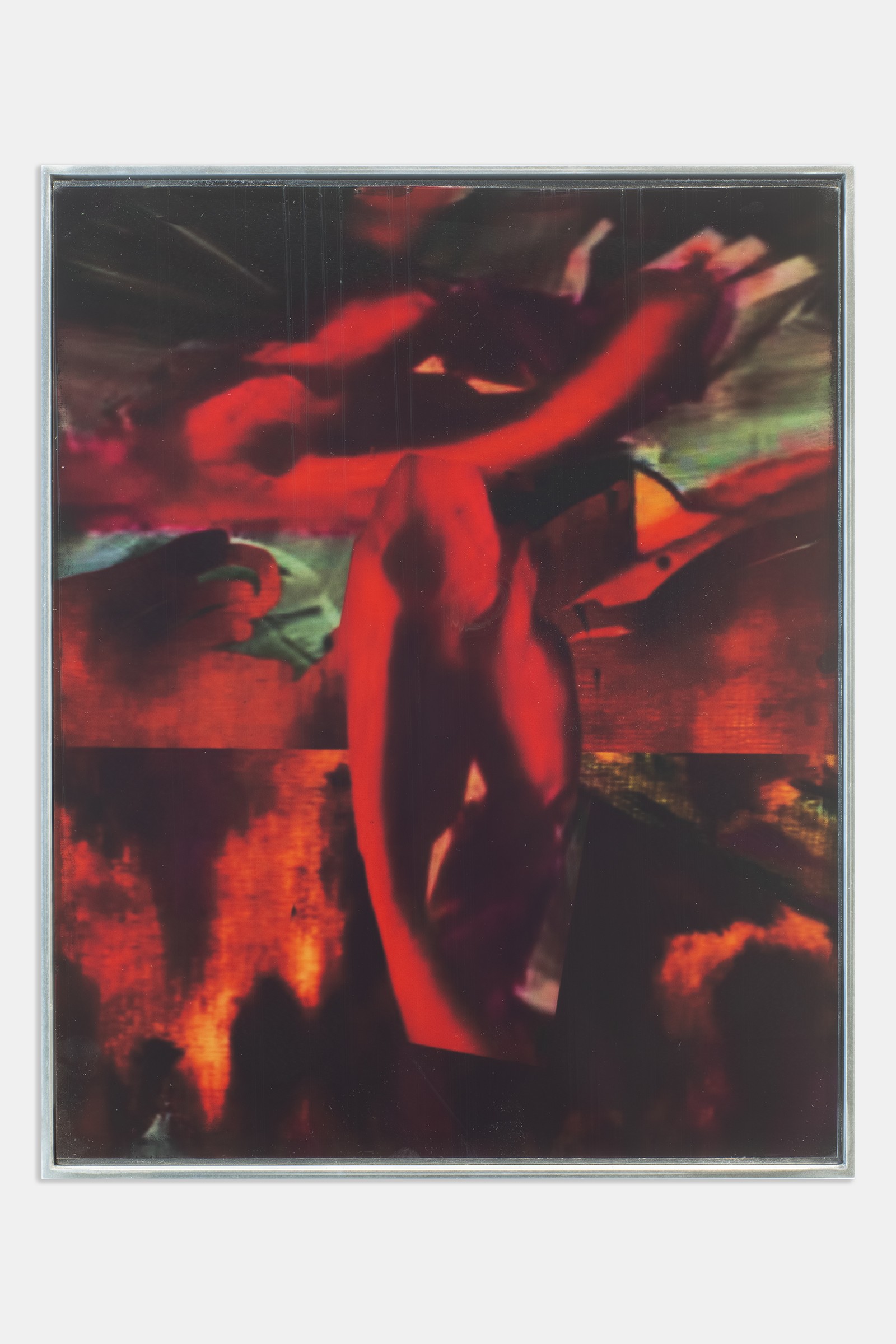 *Sentient*, 2024, peinture sur toile, film photochromatique, 50 x 40 cm. Courtesy the artist & Spiaggia Libera, Paris. Photo © Gabriele Abbruzzese