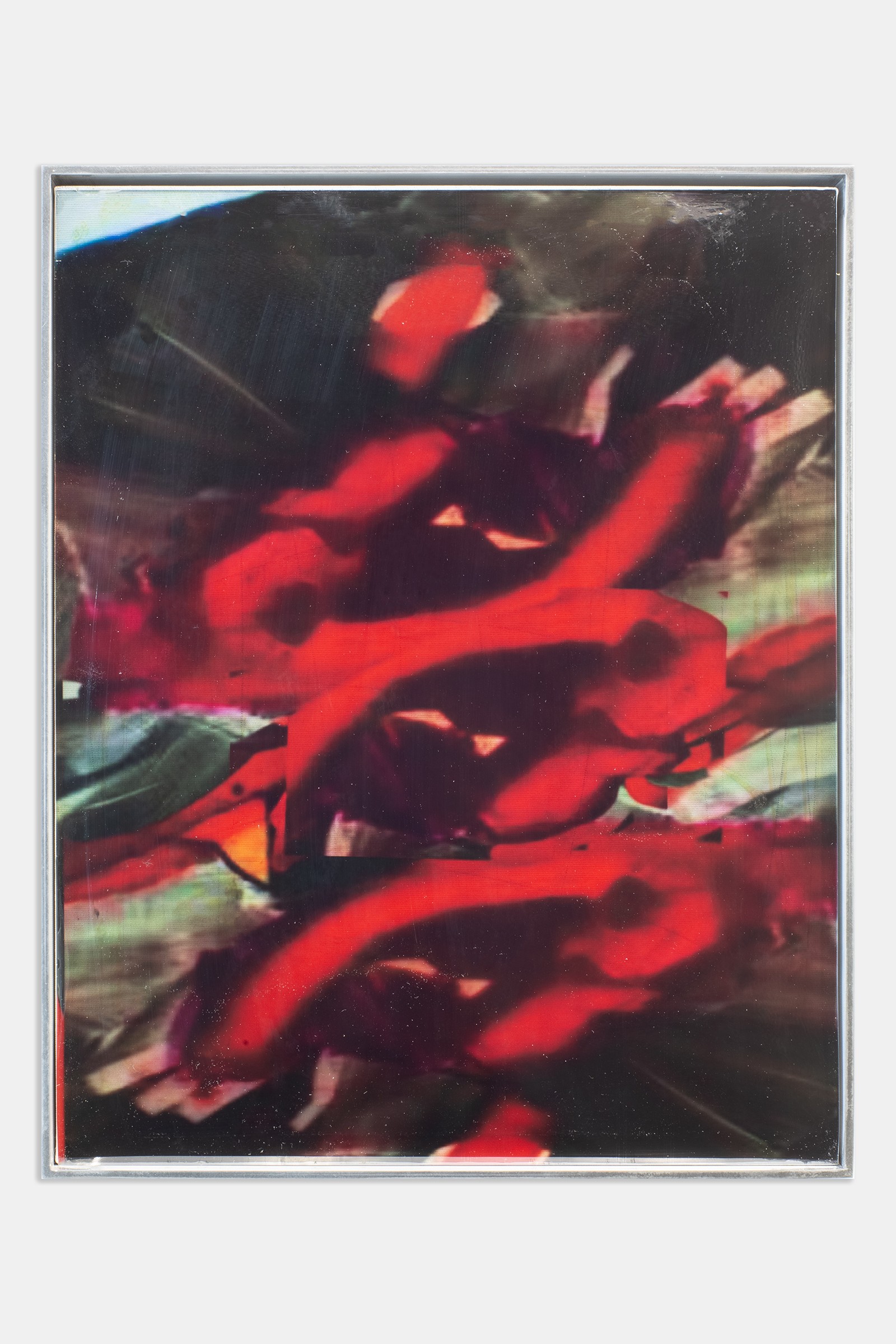 *Sentient*, 2024, peinture sur toile, film photochromatique, 50 x 40 cm. Courtesy the artist & Spiaggia Libera, Paris. Photo © Gabriele Abbruzzese